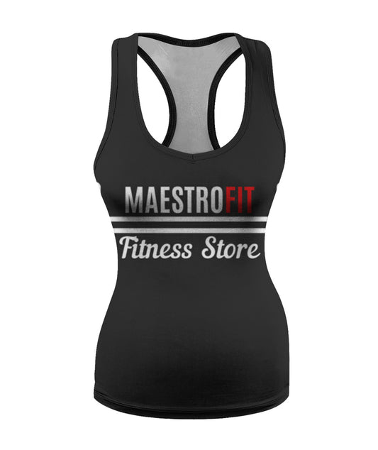 Canotta Sportiva 'MaestroFit' per Donna - Nero con Logo